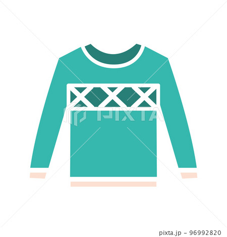 Isolated colored winter jacket icon Vector 96992820
