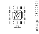 Artificial intelligence and machine learning line icon 96992824