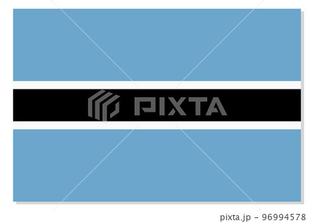 Flag of Botswana. National symbol in official colors. Template icon. Abstract vector background 96994578
