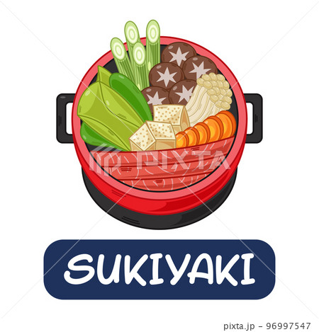 cartoon sukiyaki, japanese food vector isolated on white background cartoon sukiyaki, japanese food vector isolated on white background 96997547