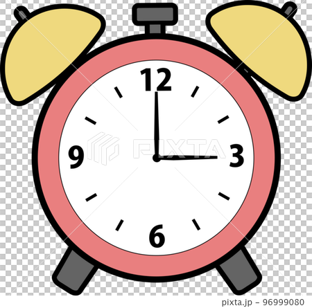 Simple and cute alarm clock illustration 96999080