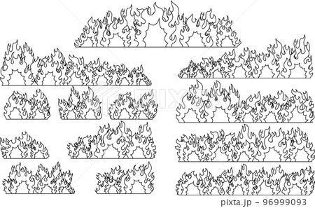 広範囲の炎上 火事 燃えさかる火炎 96999093