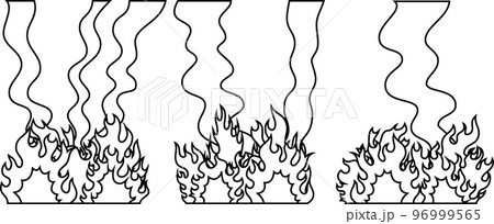 大炎上と黒煙 大火事 96999565