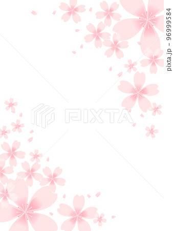 桜のパターンのイラスト背景素材 96999584