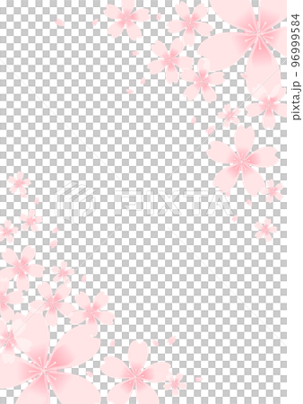 桜のパターンのイラスト背景素材 96999584
