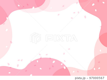 桜のパターンのイラスト背景素材 97000567