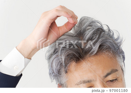 シルバーヘアのミドル男性 97001180