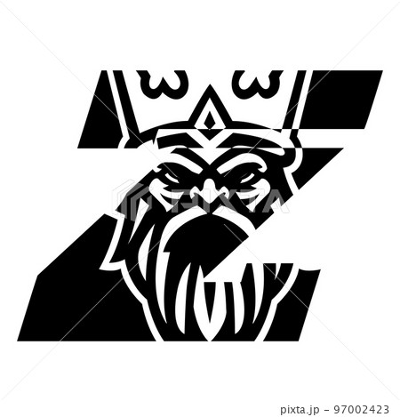 Zeus Thunderbolt Esport gaming mascot logo template Vector. Modern Head Zeus Thunderbolt Logo Vector, Illustration 97002423