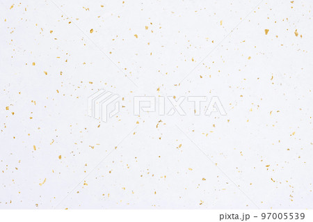 金粉の入った白い和紙の背景テクスチャ 97005539