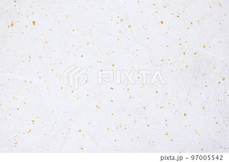 金粉の入った白い和紙の背景テクスチャ 97005542