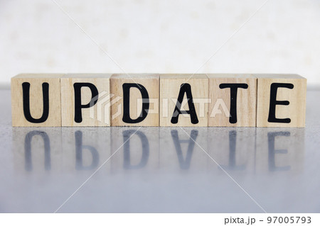 文字ブロック　UPDATE　アップデート 97005793