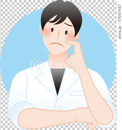 Think Worried Worried Male doctor and nurse White coat teacher Researcher etc. Think Worried Worried Male doctor and nurse White coat teacher Researcher etc. 97007487