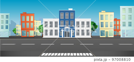 A vector illustration of Police Station 97008810