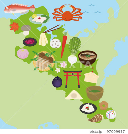 京都の名物のイラストセット 京都の名物のイラストセット 97009957