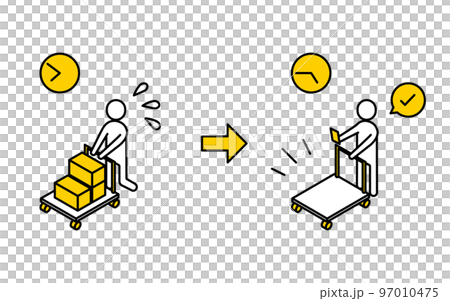 物流システムとDX化のイメージシンプルなアイソメトリックイラスト 物流システムとDX化のイメージシンプルなアイソメトリックイラスト 97010475