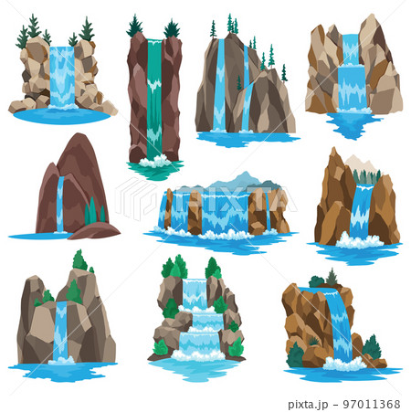 waterfalls vector