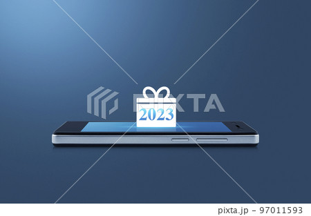 Business happy new year 2023 shop online concept 97011593