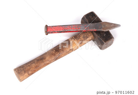 Old grungy chisel for stone works Old grungy chisel for stone works 97011602