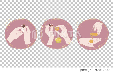 Aroma blend, hand with dropper, dripping oil, essential oil, aroma 97012858