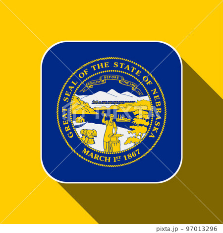 Nebraska state flag. Vector illustration. Nebraska state flag. Vector illustration. 97013296