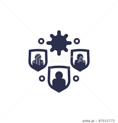 immune population and herd immunity icon immune population and herd immunity icon 97015772