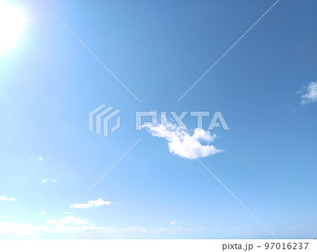 鳥に見えるパレイドリア現象の白い雲 鳥に見えるパレイドリア現象の白い雲 97016237