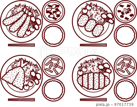 ご飯と味噌汁とフライL 97017739