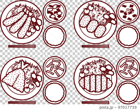 ご飯と味噌汁とフライL 97017739
