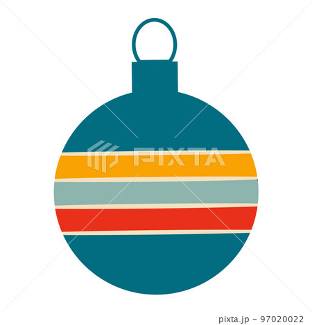 Vintage Christmas Retro Toys for Christmas Tree . vector illustrations 97020022