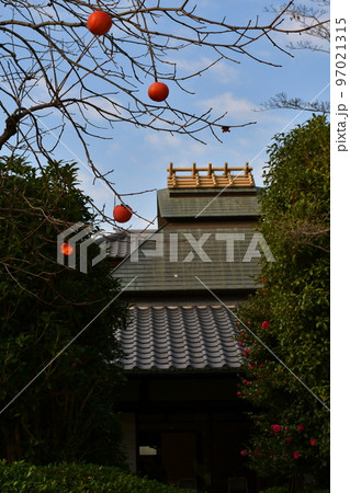 紅葉真っ盛り　秋の丈山苑　詩泉閣 97021315