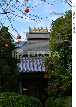 紅葉真っ盛り　秋の丈山苑　詩泉閣 97021317