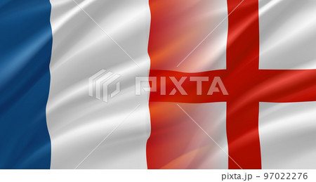 France versus England game score table template. 3d vector illustration 97022276