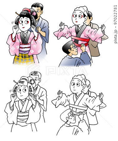 歌舞伎,女方着替え 97022781