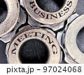 Business meeting inscription on gears 97024068
