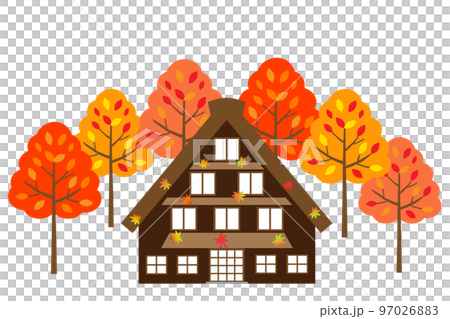 [World Heritage] Autumn image of Gassho-zukuri Village in Shirakawa-go, Gifu Prefecture 97026883