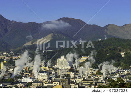 別府 湯けむり展望台からの鉄輪温泉 大分県別府市 別府 湯けむり展望台からの鉄輪温泉 大分県別府市 97027028