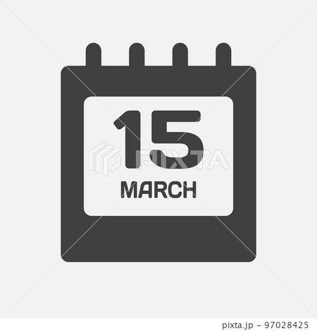 Icon page calendar day - 15 March 97028425