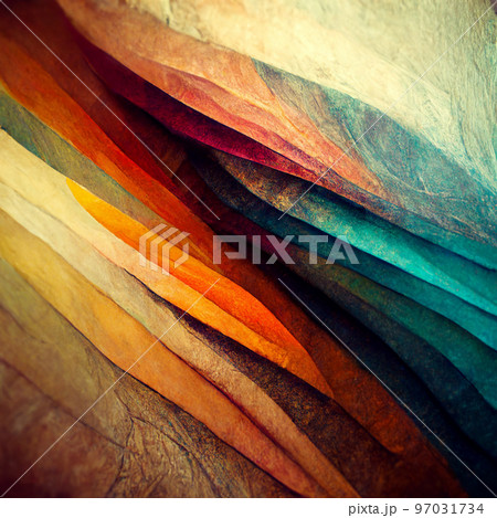 Abstract contemporary modern watercolor art. Minimalist illustration. 97031734