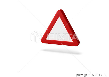 traffic sign made with 3d render. highway traffic code. isolated shape to add symbols traffic sign made with 3d render. highway traffic code. isolated shape to add symbols 97031790