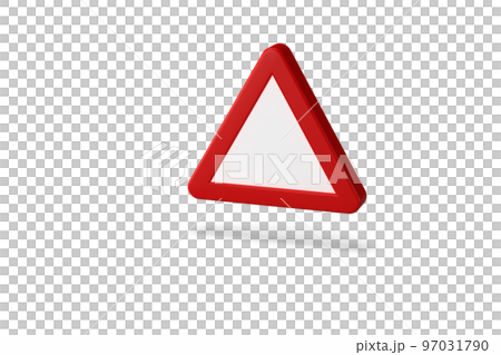 traffic sign made with 3d render. highway traffic code. isolated shape to add symbols traffic sign made with 3d render. highway traffic code. isolated shape to add symbols 97031790
