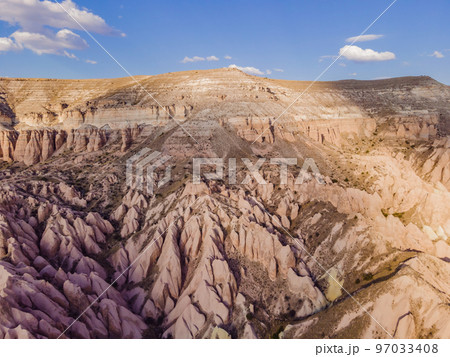 Meskendir Valley, Pink Valley. Cappadocia Turkey. Travel to Turkey concept Meskendir Valley, Pink Valley. Cappadocia Turkey. Travel to Turkey concept 97033408