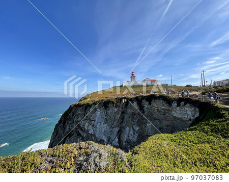 Lighthouse and caretakers house at Cape Roca Lighthouse and caretakers house at Cape Roca 97037083