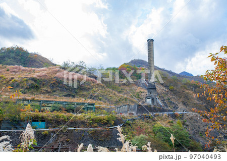 足尾銅山製錬所　大煙突　足尾町　秋の風景　　 97040493