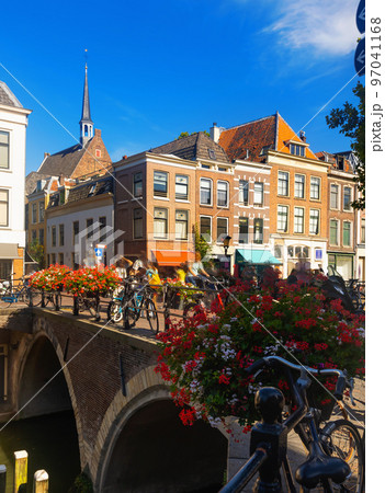 Streets and canals of Utrecht town, Netherlands 97041168
