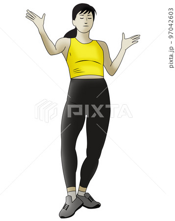 運動 女性 イラストのイラスト素材 [97042603] - PIXTA