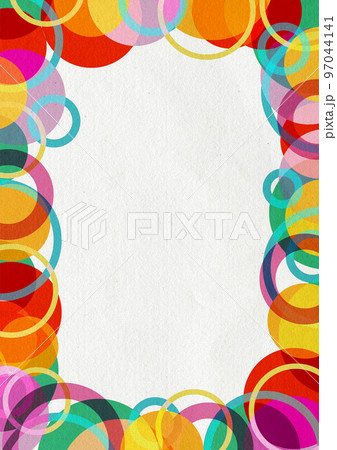 レトロポップなサークル背景素材 レトロポップなサークル背景素材 97044141