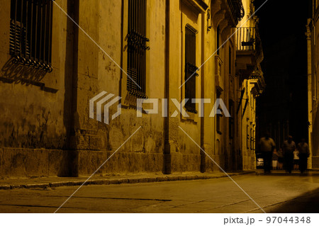 Quiet street by night - Mdina 97044348