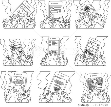 SNS炎上 ネットいじめ 誹謗中傷 SNS炎上 ネットいじめ 誹謗中傷 97046056