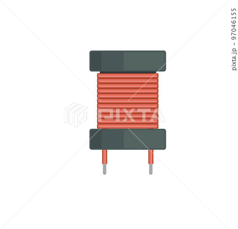 coil inductor vector element concept design  illustration 97046155