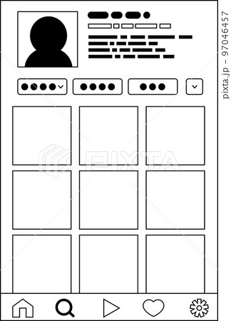 SNS画面 メッセージ チャット 97046457